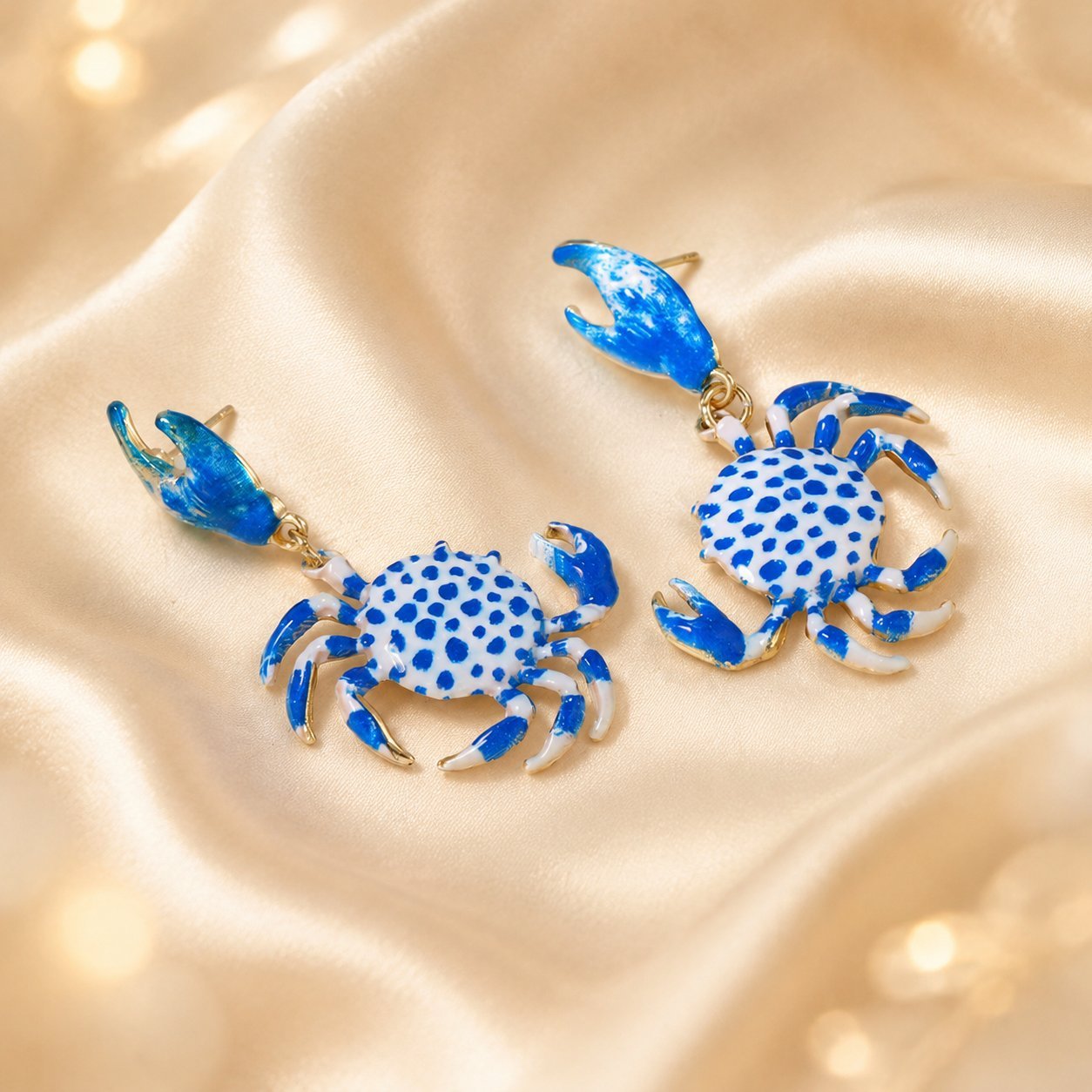 Wholesale Stylish Crab Earrings For Women Summer Beach Cartoon Animal Alloy Jewelry Accessory