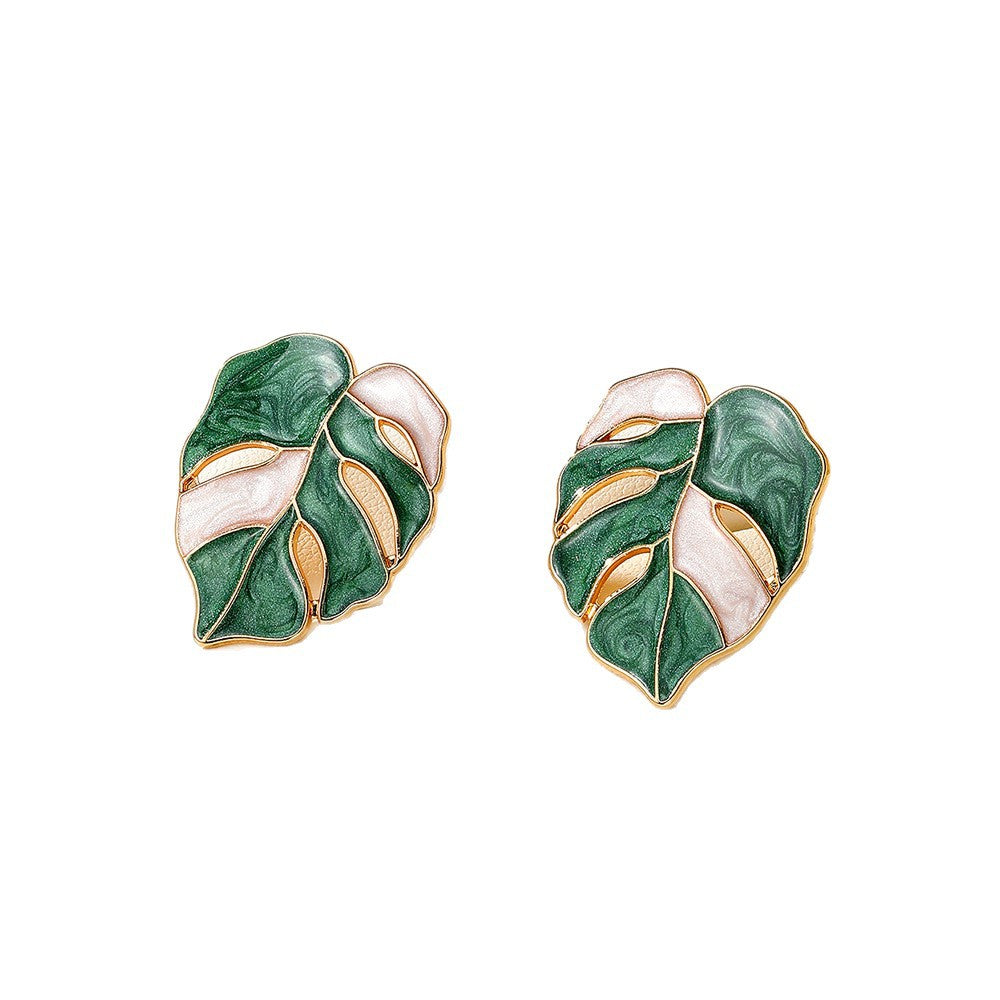 Wholesale Oil-Dropping Colorful Earrings Simple Fashion Earrings