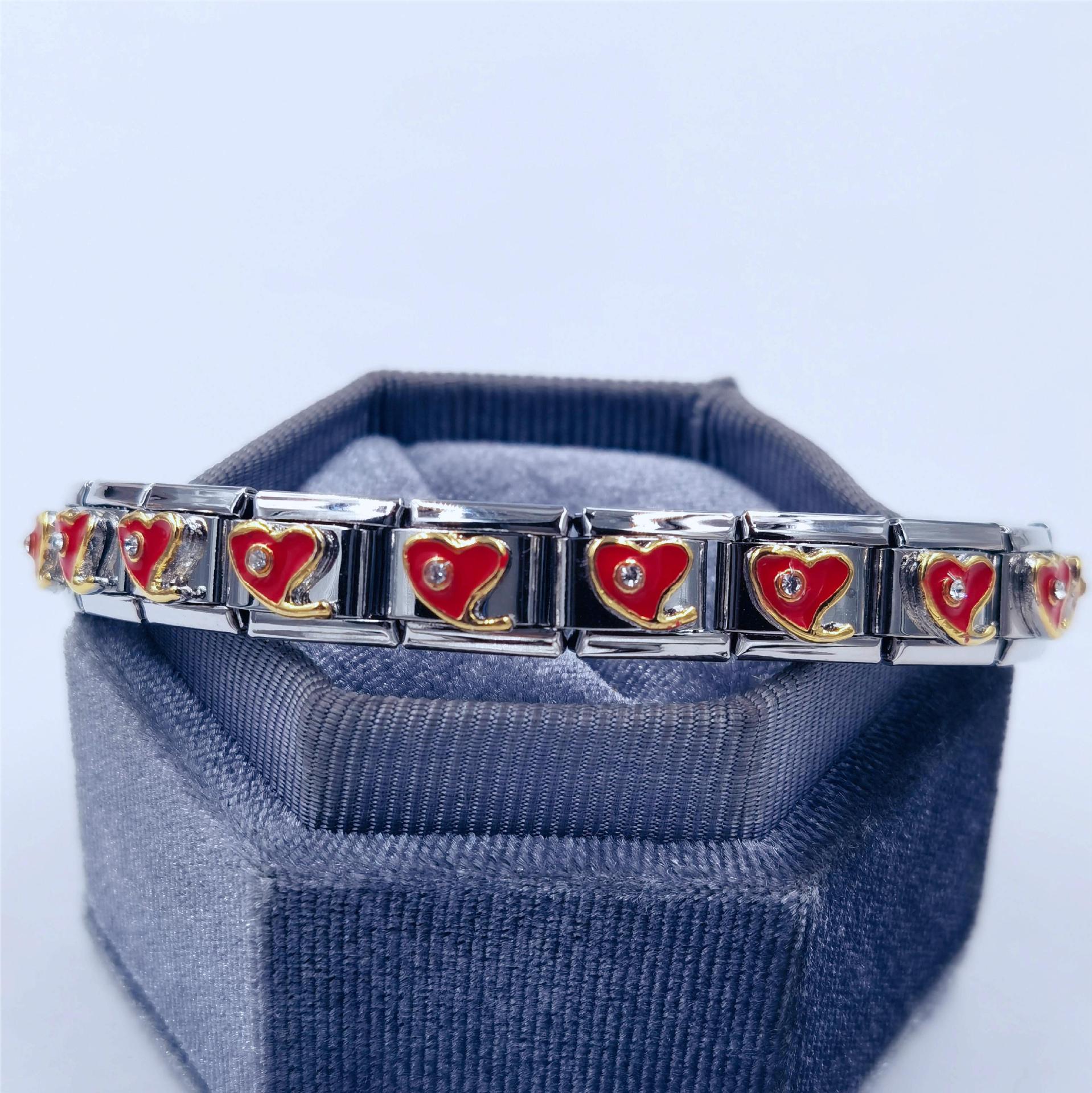 Wholesale Italian Charm Bracelet DIY Module Splicing Stainless Steel Bracelet Accessories Charms