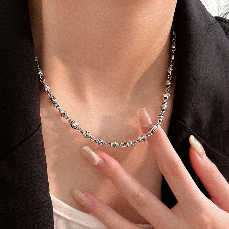 Wholesale retro style copper creative necklace and bracelet set