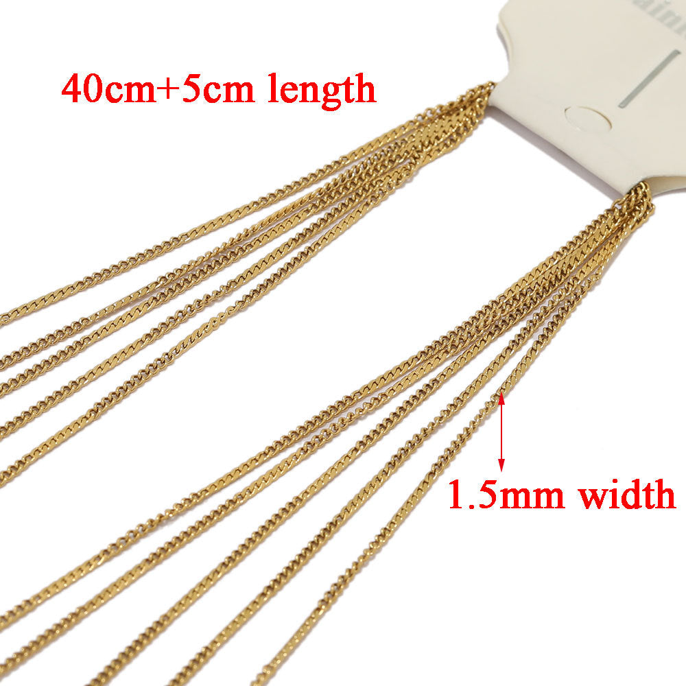 Wholesale 5PCS/PACK Stainless Steel Snake Bone Chain Chokers Necklace DIY Jewelry Accessories