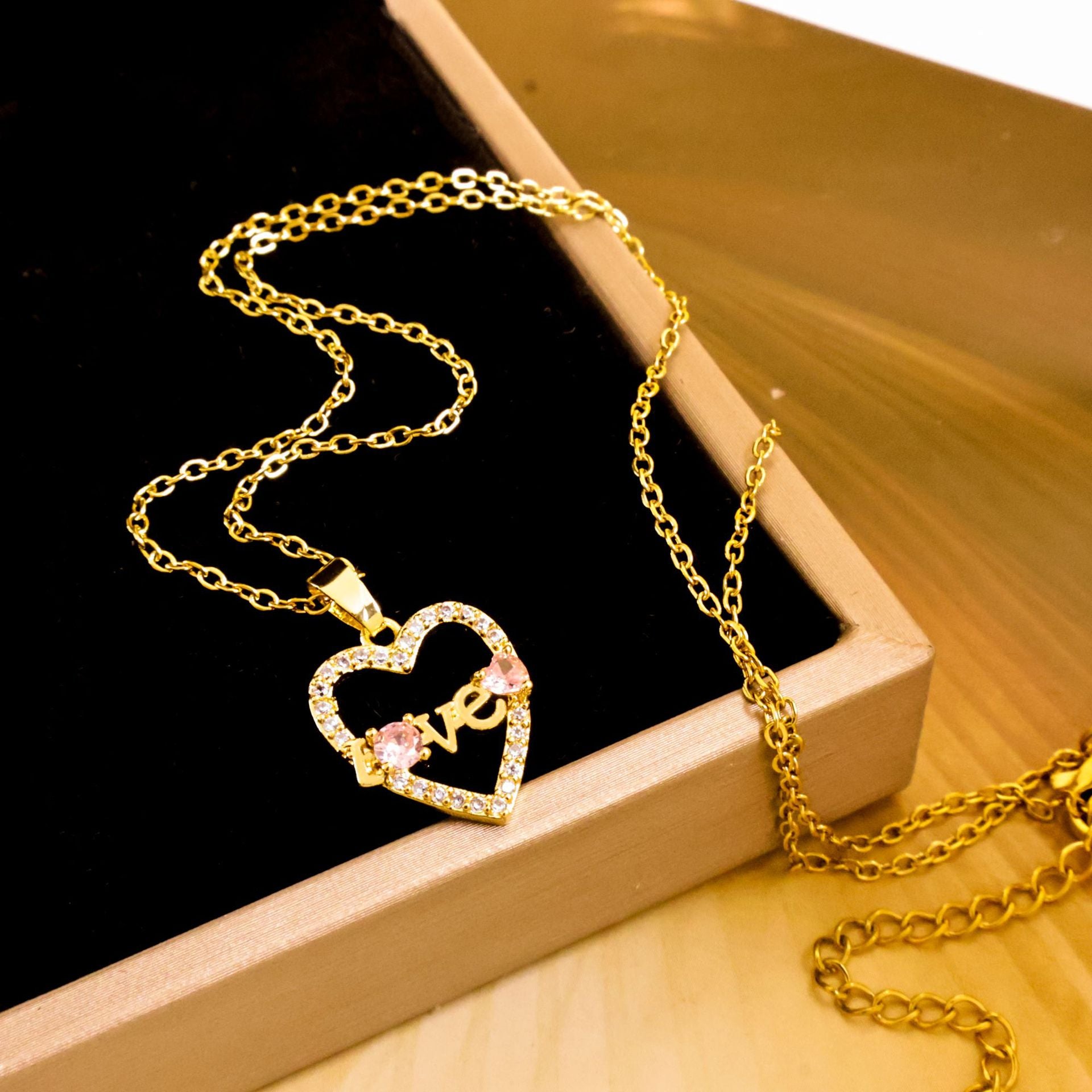Wholesale Titanium Steel Heart Necklace