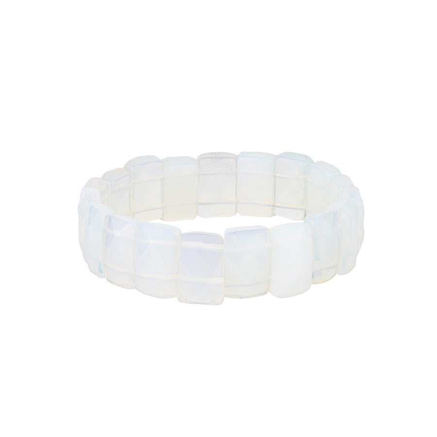 Wholesale Natural Stone Crystal Facet Semi-precious Stone Agate Bracelet