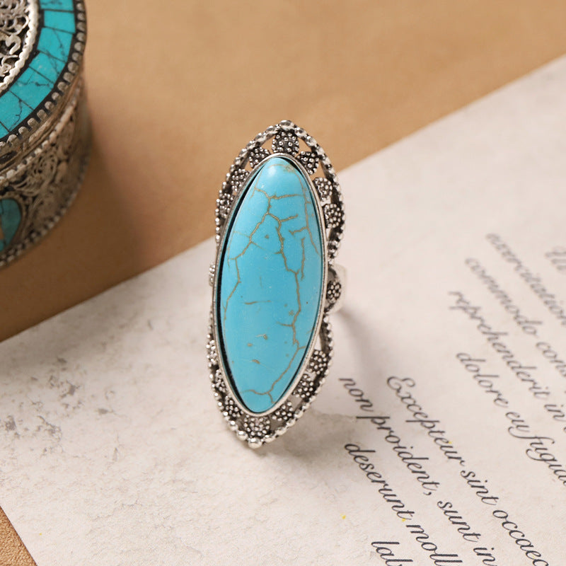 Wholesale Vintage ethnic style carved Bohemian open ring