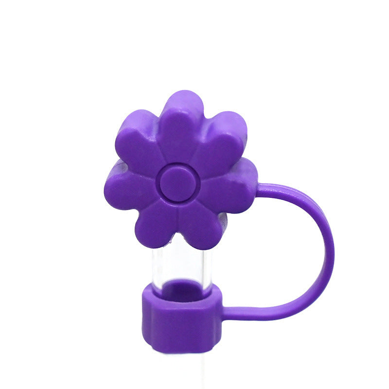 Wholesale  16pcs/pack  Flower dust plug straw hat  Straw Tube Cap