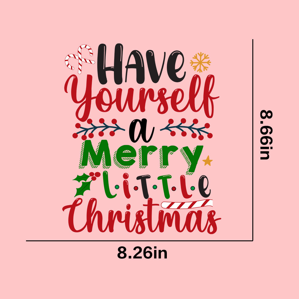 Wholesale  10pcs/pack Christmas pattern T-shirt heat transfer UV DTF ready-to-use transfer stickers