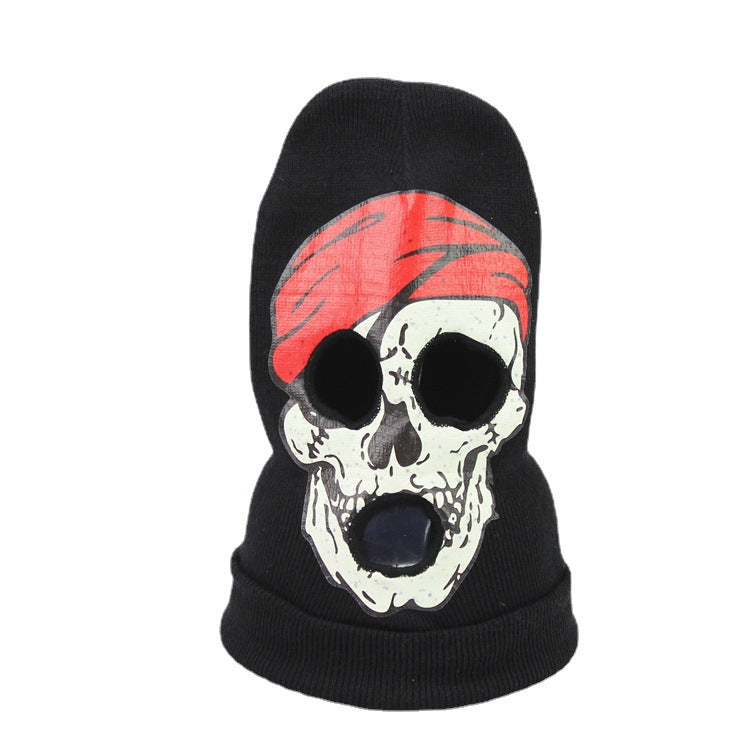 Wholesale Halloween Horror Skull Ghost Mask Cosplay Acrylic Beanie