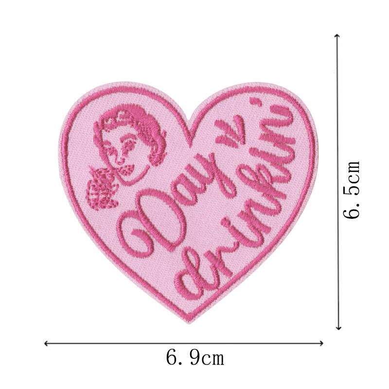 Wholesale Bar theme colorful English letter embroidered patch