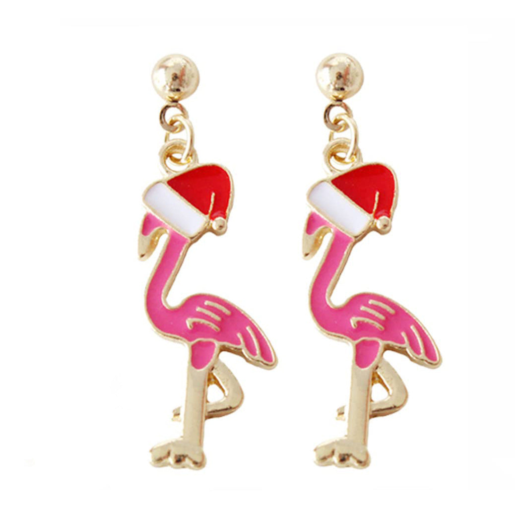 Wholesale Fashion Christmas Cute Cartoon Christmas Tree Bell Light Bulb Snowflake Alloy Earrings