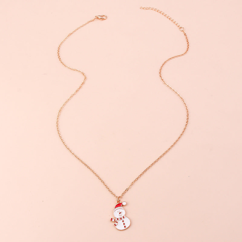 Wholesale Christmas Necklace Santa Claus Christmas Tree Snowman Necklace Sweater Chain