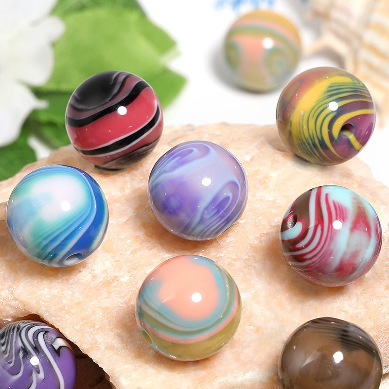 Wholesale 50pcs Two-color Flowing Cloud 16mm Acrylic Diy Loose Beads