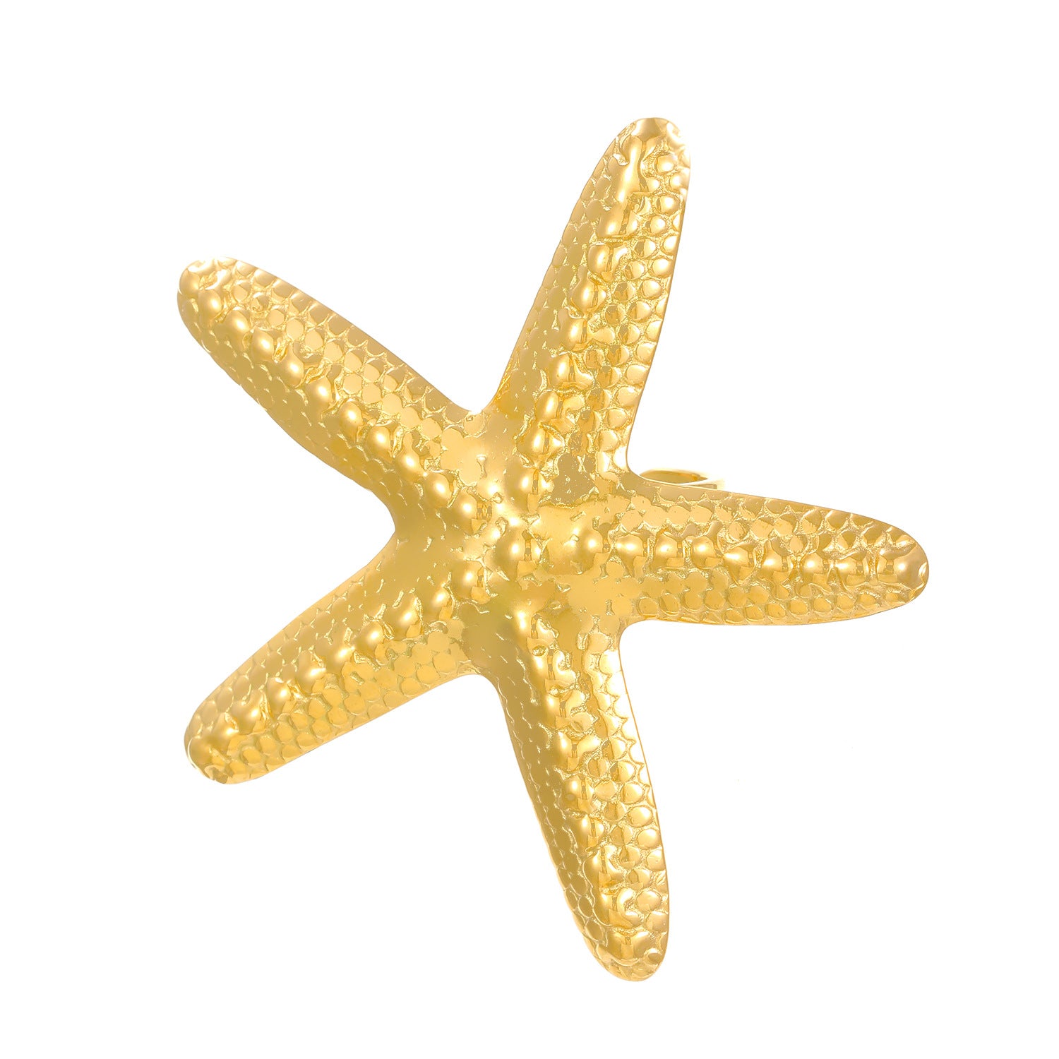 Wholesale  18k Convex and Concave Texture Round Ring Women's Ring