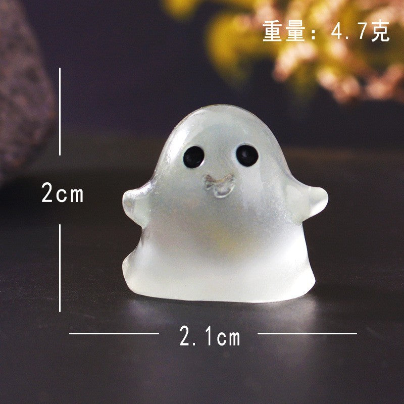 Wholesale Resin  Luminous Ghost Pumpkin Desktop Figurine Decoration for Gift Resale