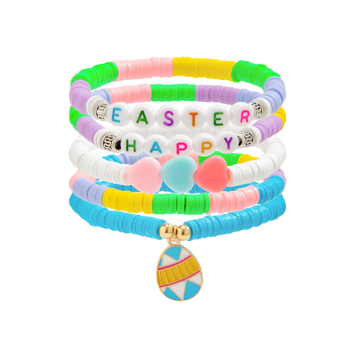 Wholesale  Easter Easter Soft  Letter  Color Alloy Bracelet