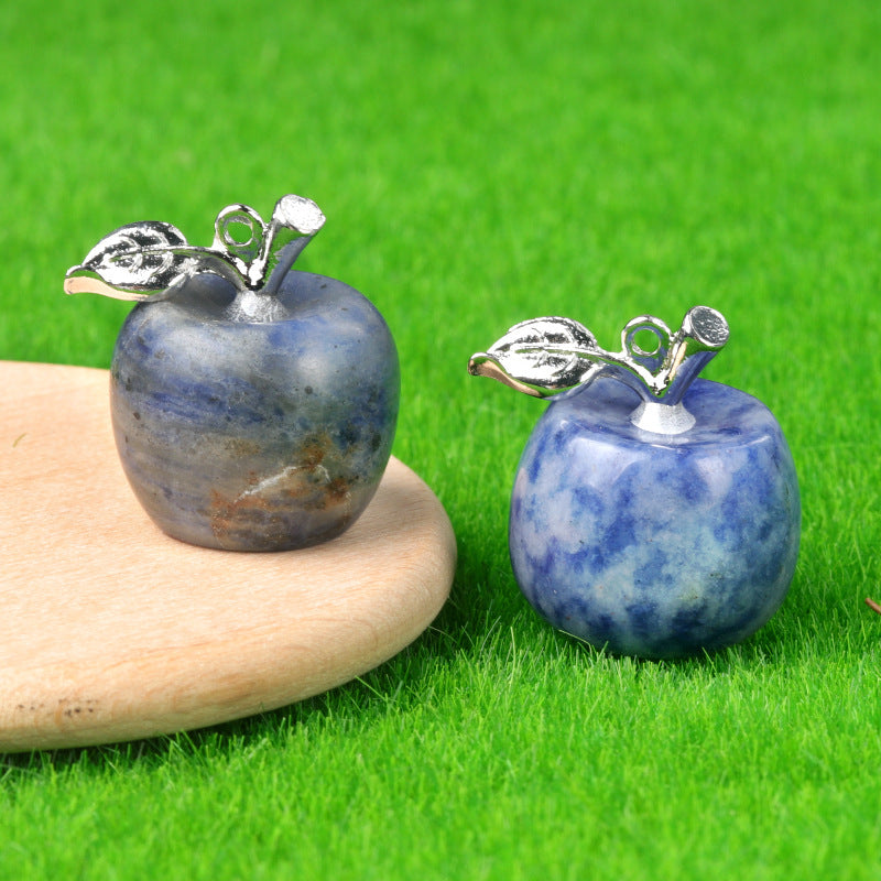 Wholesale Natural Crystal Small Apple Decorative Pendant