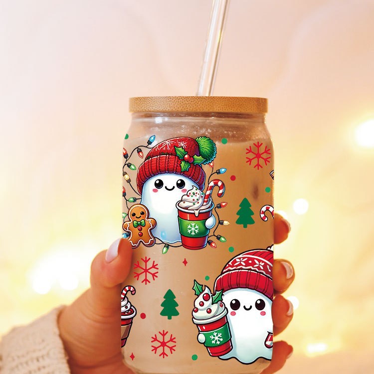 Wholesale UV Transfer Paste Glass Crystal Label Crystal Paste 16OZ UV DTF WRAPS 23cmX11cm