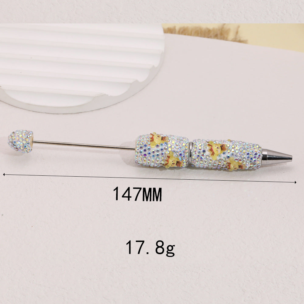 Wholesale  5pcs  Full Diamond Heavy Industry Soft y Fancy Beadable Pens