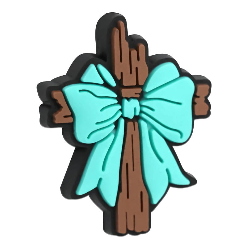 Wholesale Random 100pcs Colorful Bow Cross Focal Beads