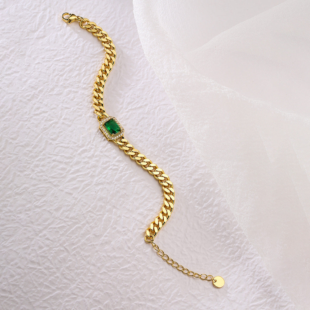 Wholesale Zircon Antique Copper Bracelet