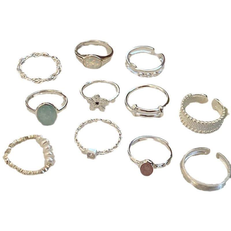 Wholesale 925 silver plate plain ring, high-end, versatile and adjustable opening