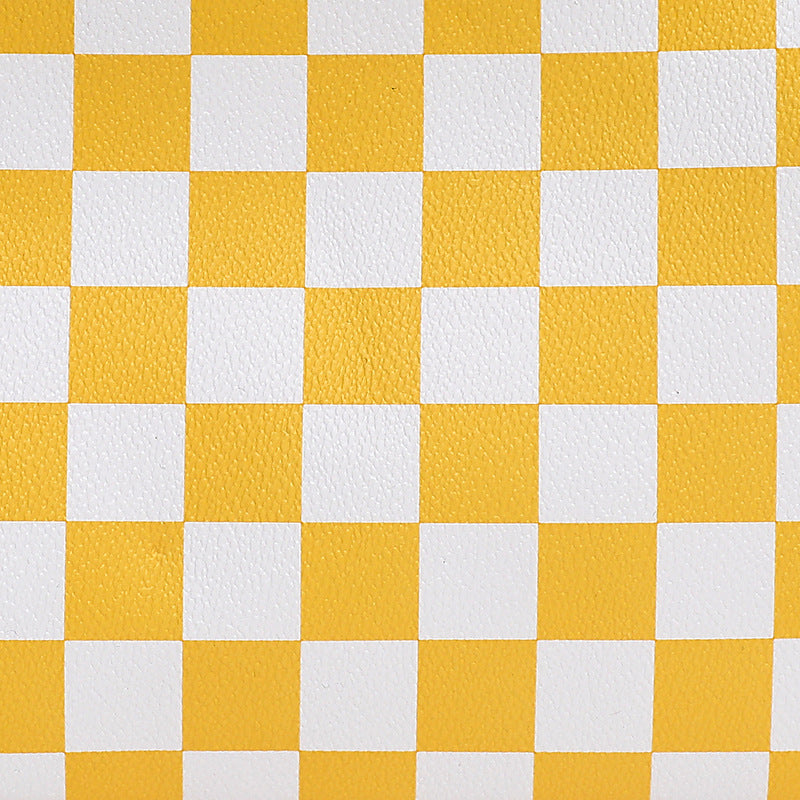 Wholesale Checkerboard PU Makeup Bag Checkerboard Storage Bag Checkerboard Pen Bag Bag