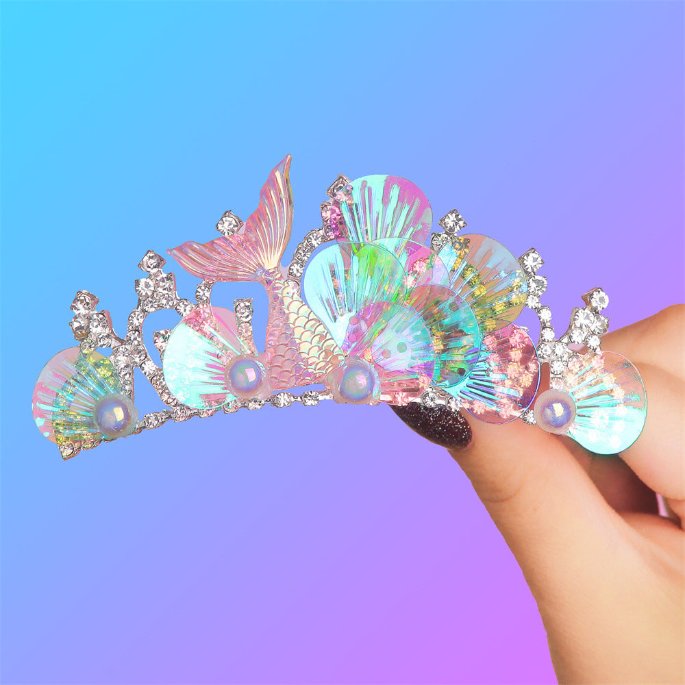 Wholesale Mermaid Rhinestone Comb Crown Hairpins and Headbands