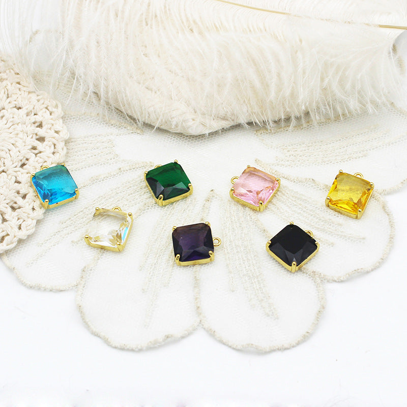 Wholesale of Geometric Water Droplets and Caring Copper DIY Jewelry Accessories