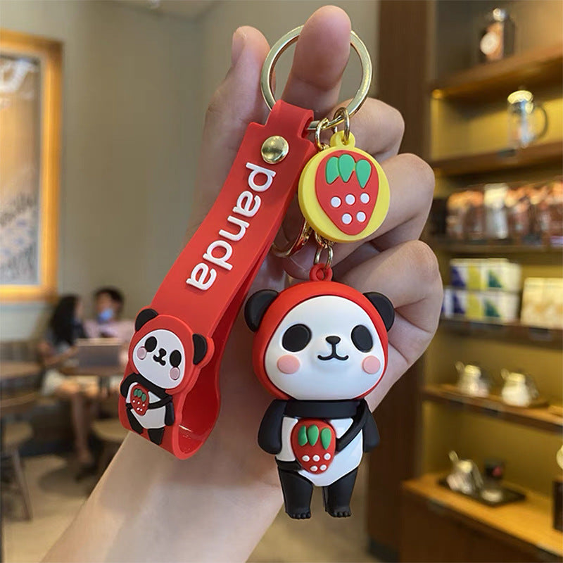 Wholesale Dijiao Fruit Panda Keychain