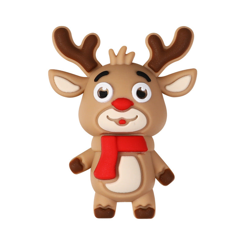 Wholesale 20pcs/pack Christmas Creative 3D  Silicone Beads