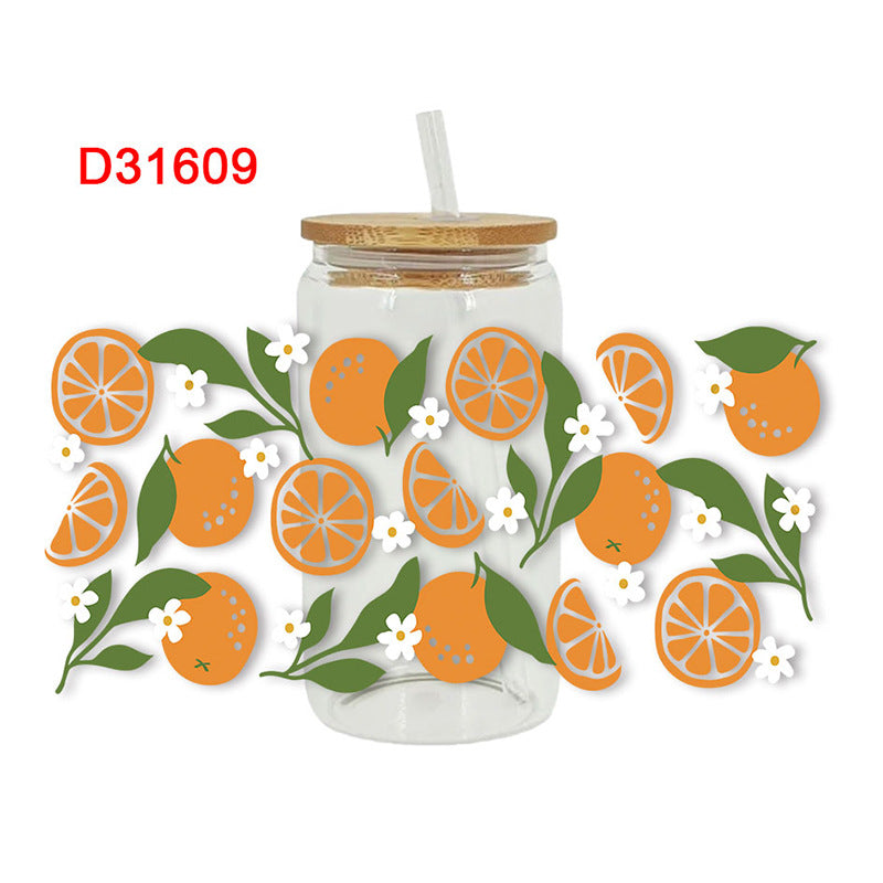 Wholesale Colorful Fruits in Summer 16oz Cup UV DTF Wraps