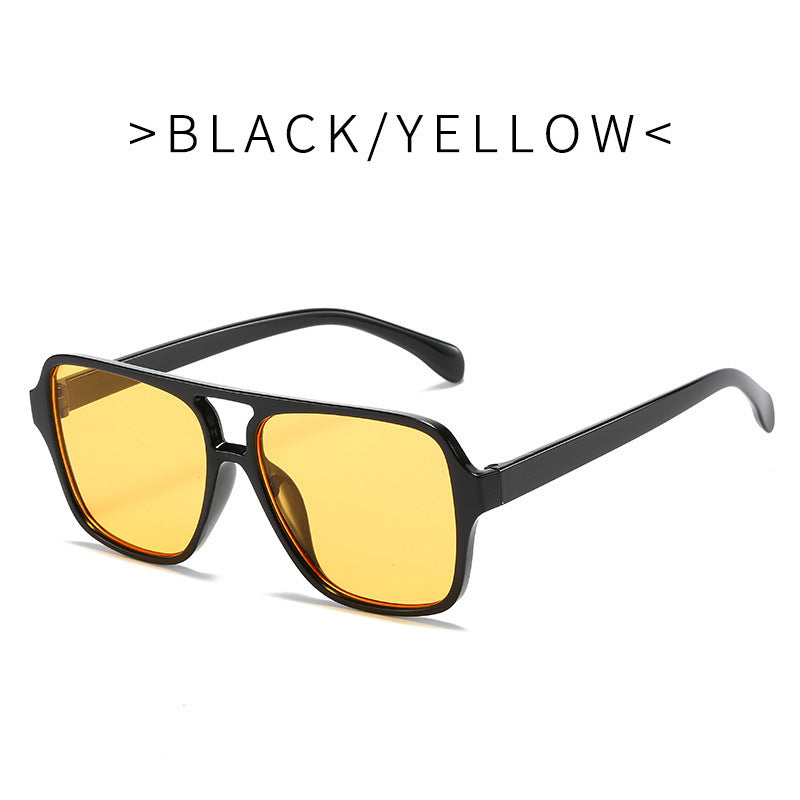 Wholesale Square frame double bridge sunglasses