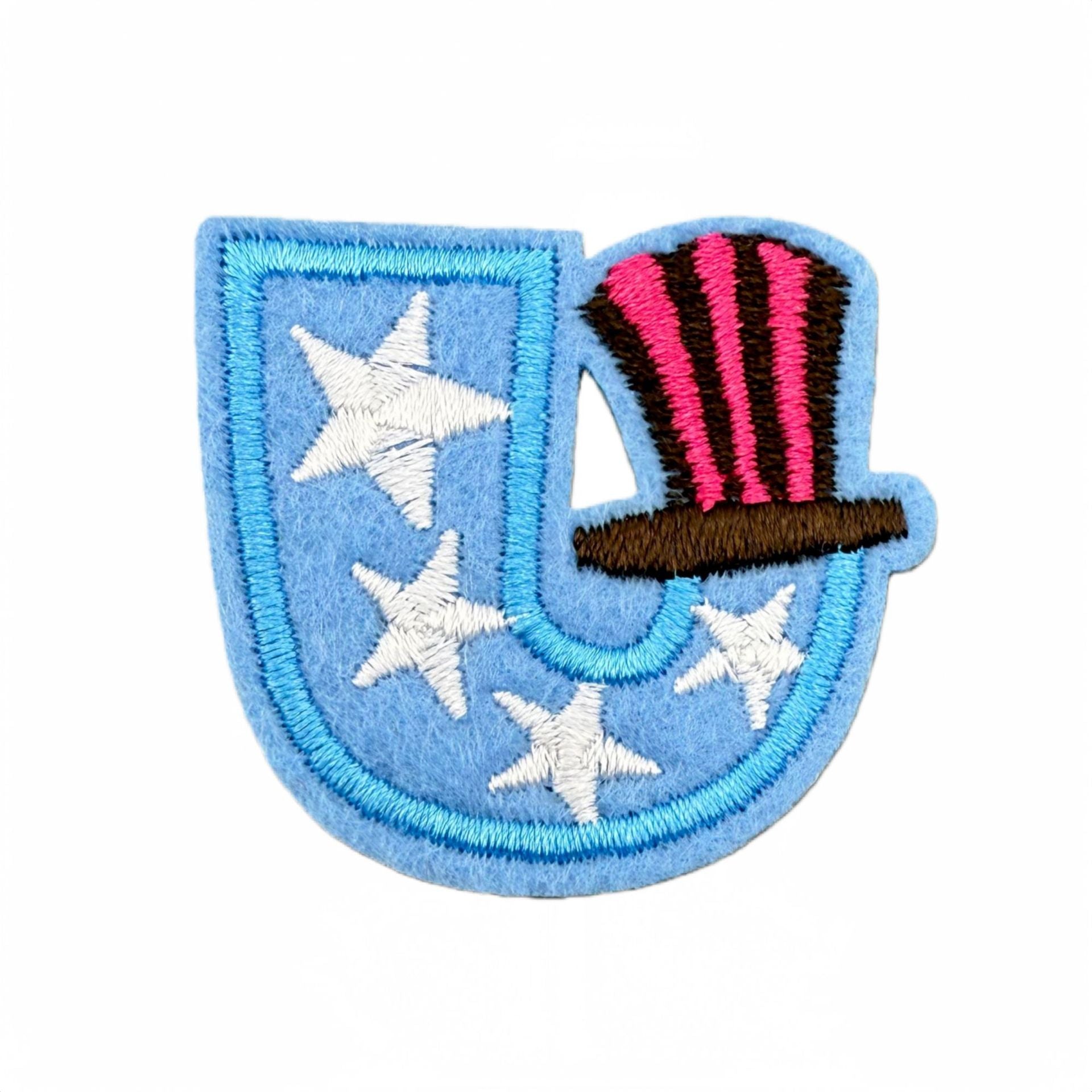 Wholesale Polyester Cartoon Alphabet Embroidery Patches Iron On DIY Clothing Bag Accessory