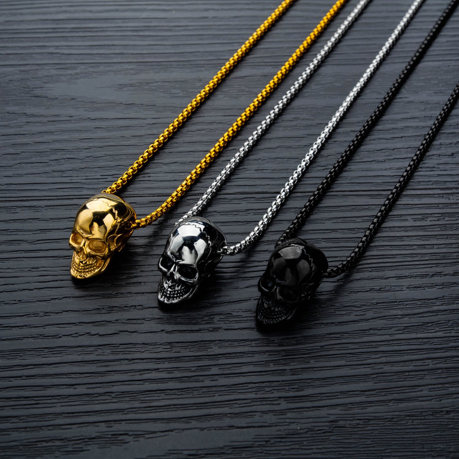 Wholesale Fashion Skull Vintage Titanium Steel Necklace