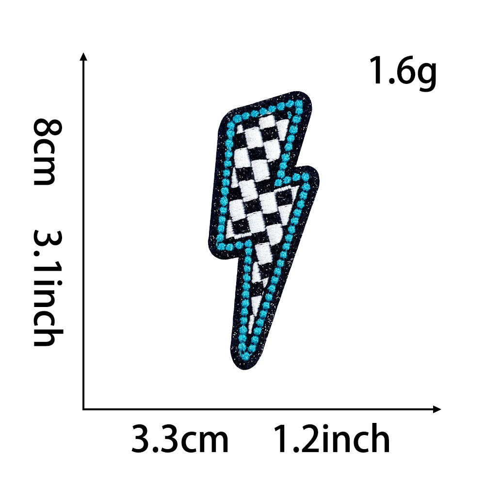 Wholesale Stylish Polyester Iron On Embroidered Patch Bow Plaid Design DIY Clothing Accessory For Resale