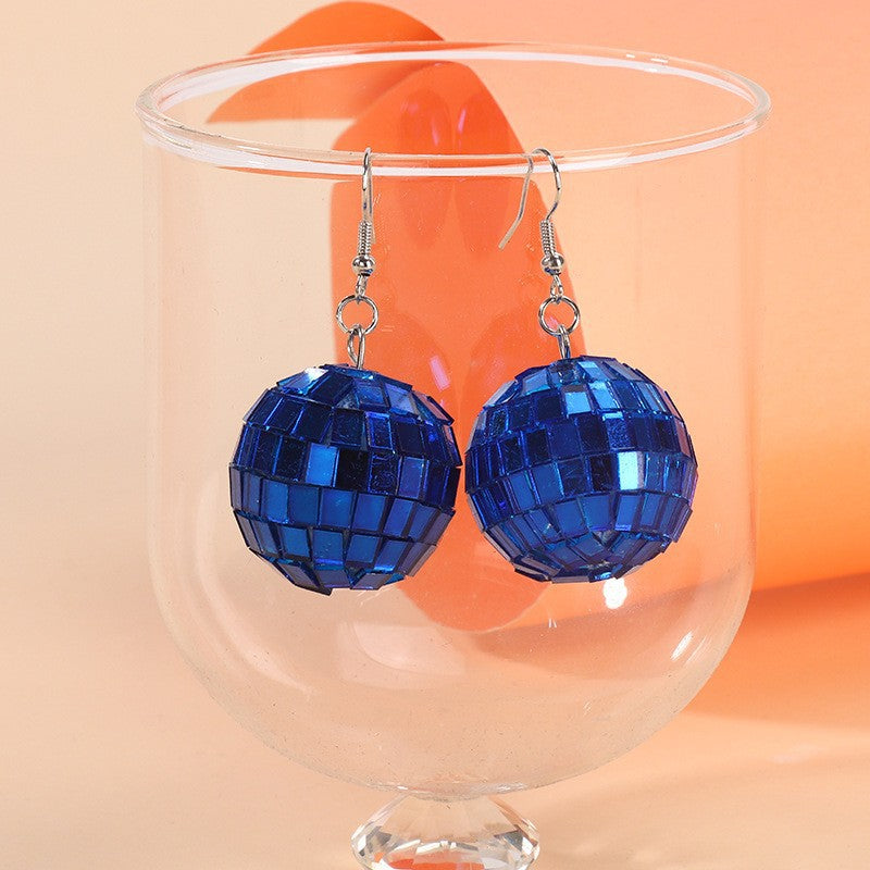 Wholesale Disco Laser Lamp Ball Glass Earrings