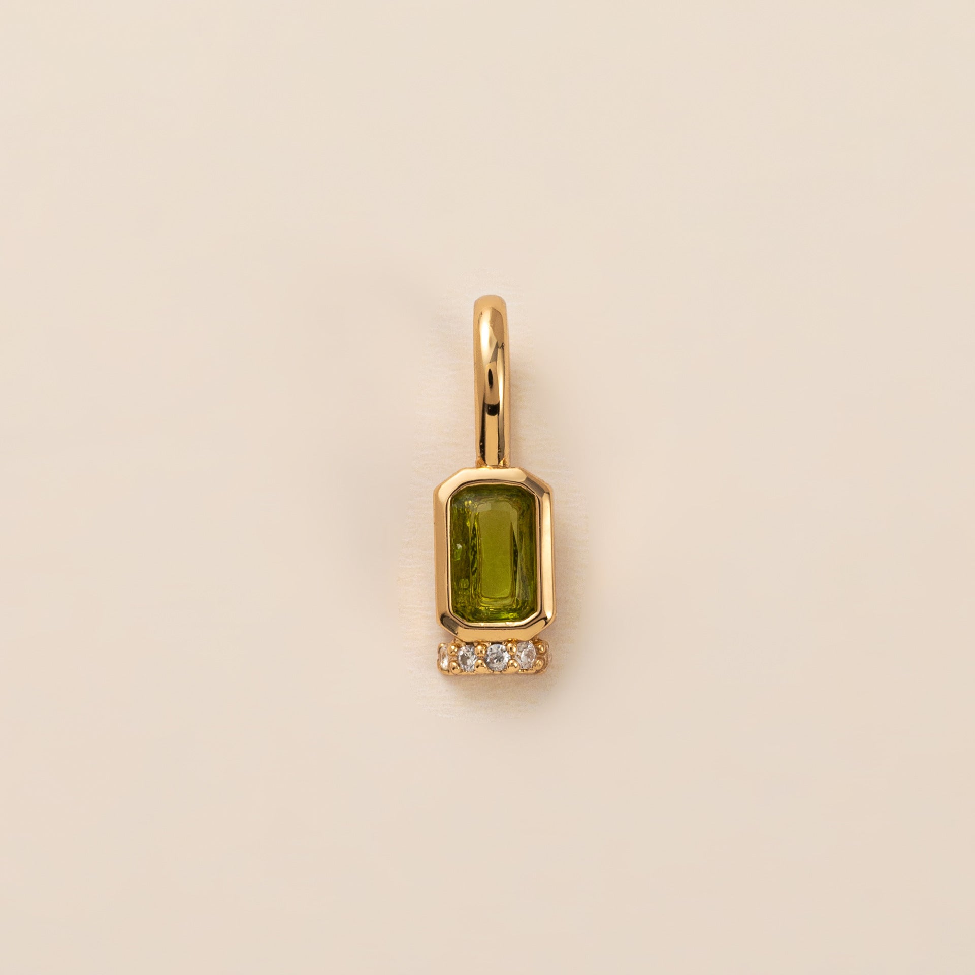 Wholesale Stylish January Birthstone Copper Pendant With Movable Clasp DIY Jewelry Accessory Mother S Day Gift