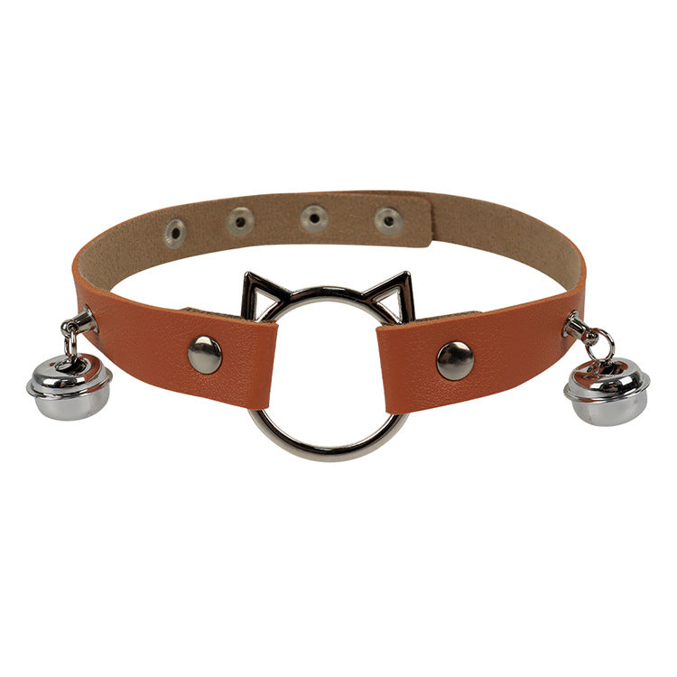 Wholesale Personalized cat head leather collar