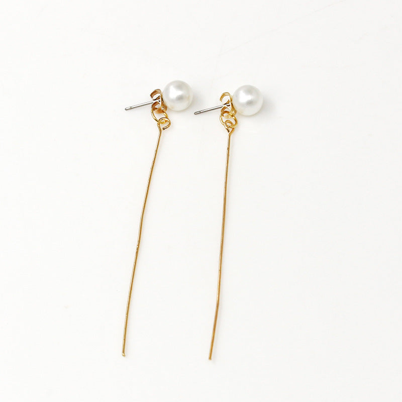 Wholesale  Long Tassel Pearl Earrings Love Earrings