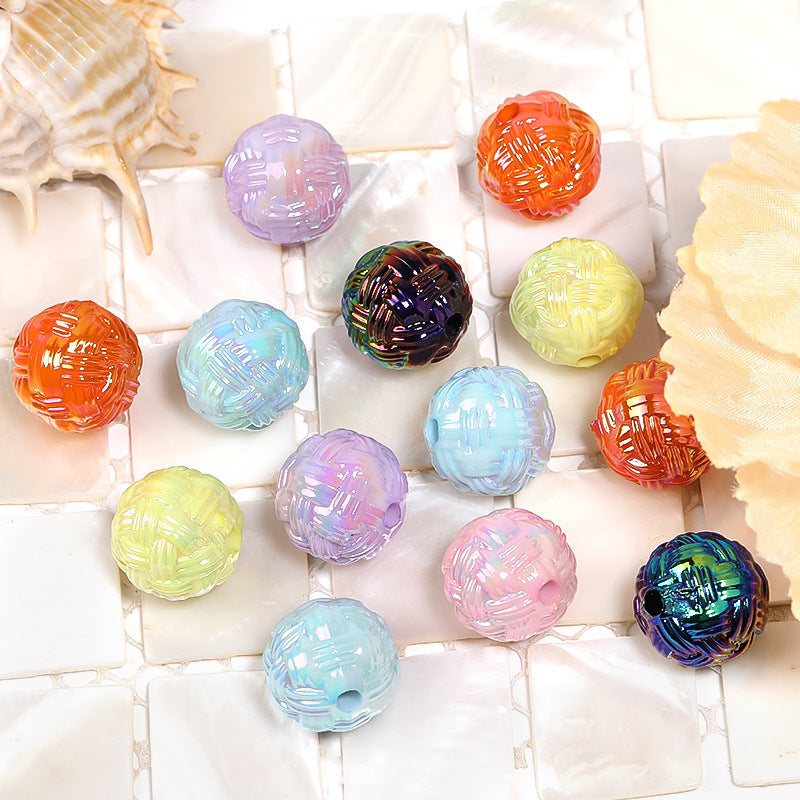 Wholesale 100pcs 16mm Wool Ball Acrylic Round Jewelry Beads