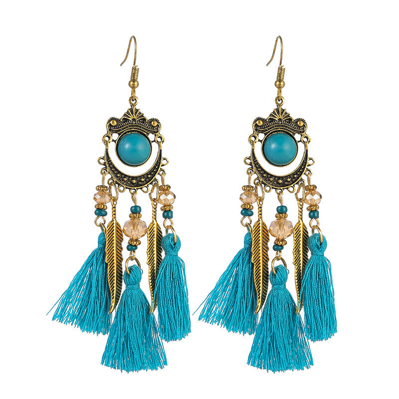 Wholesale Vintage Long Tassel Bohemian Earrings