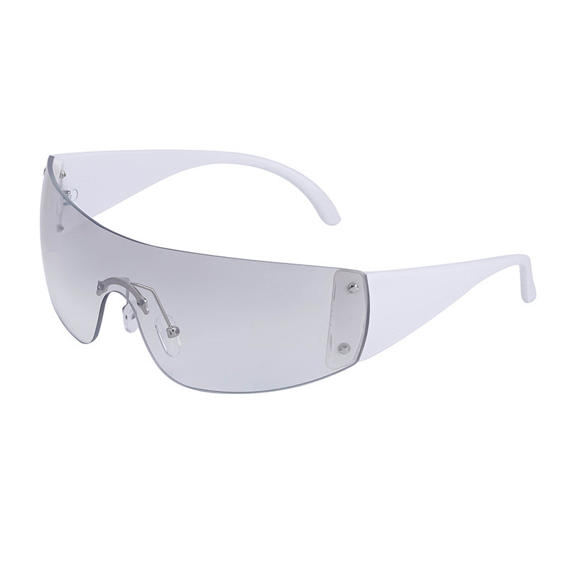 Wholesale Y2K Pentagram Frameless Riding PC Sunglasses