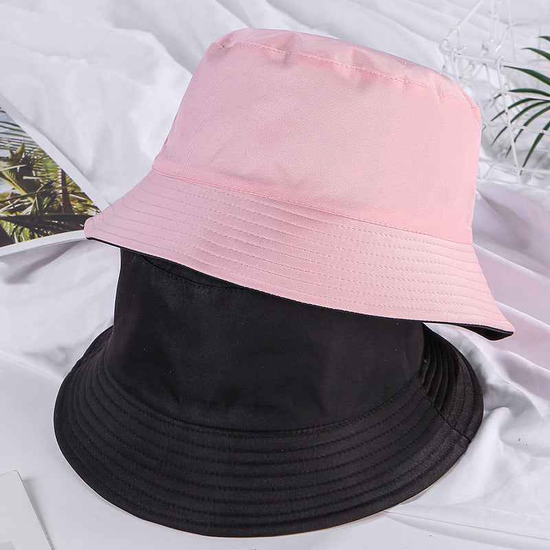 Wholesale Solid Color Double-sided Fashionable All-match Sunshade Bucket Hat