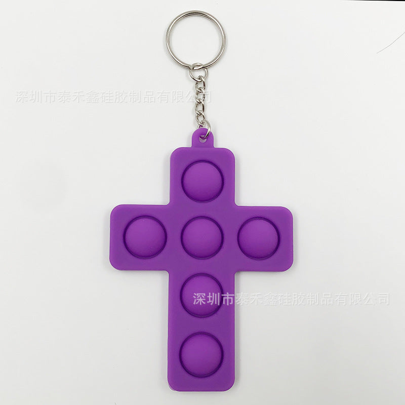 Wholesale Silicone Rodent Killer Keychain Finger Bubble Music Decompression Toys