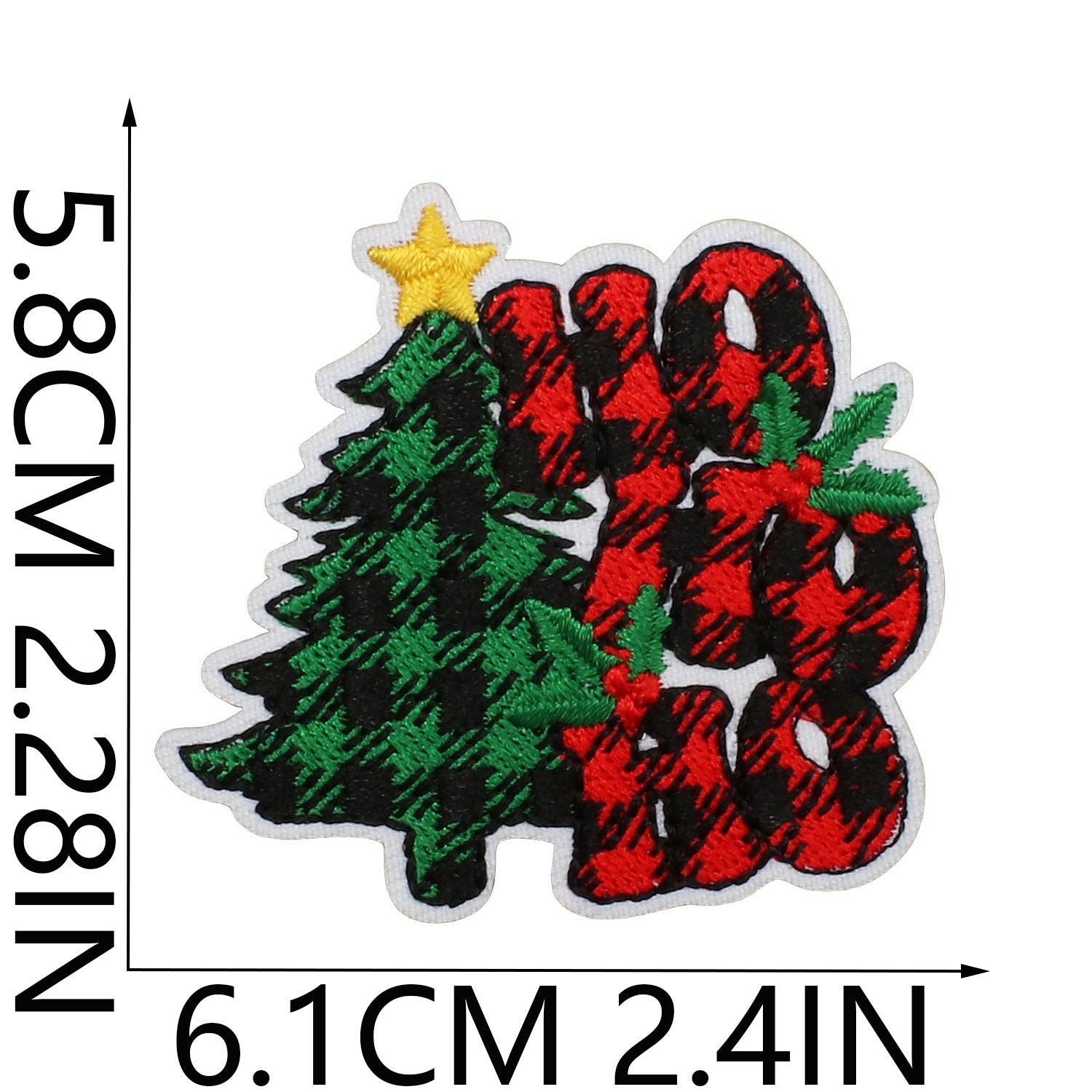 Wholesale Cartoon Christmas Embroidery Patches Festive Tree Snowman Designs Polyester Thread Decorative Accent For Clothing Bags DIY Projects
