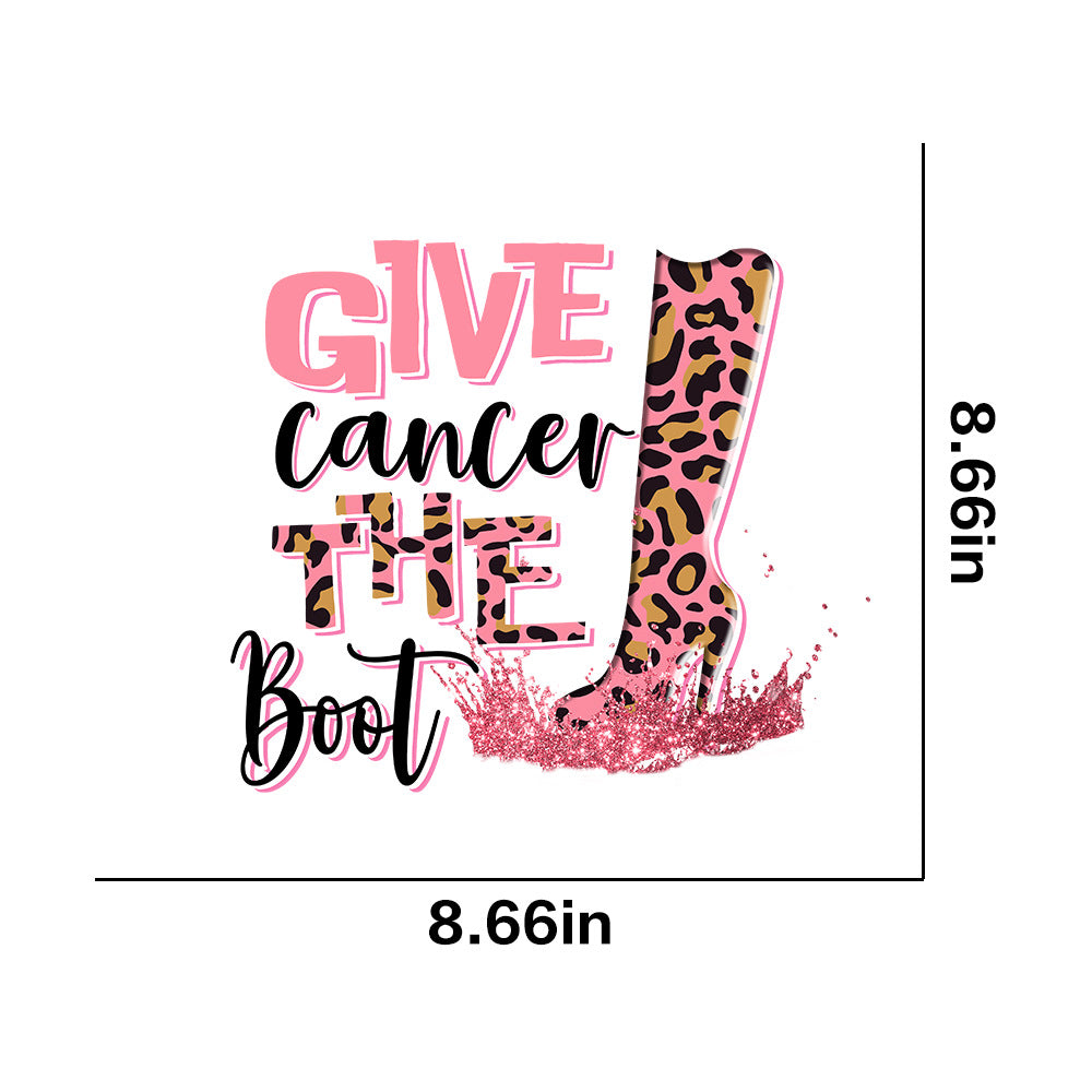 Wholesale Pink ribbon letter lip pattern UV DTF Ready to Press Transfers Wraps