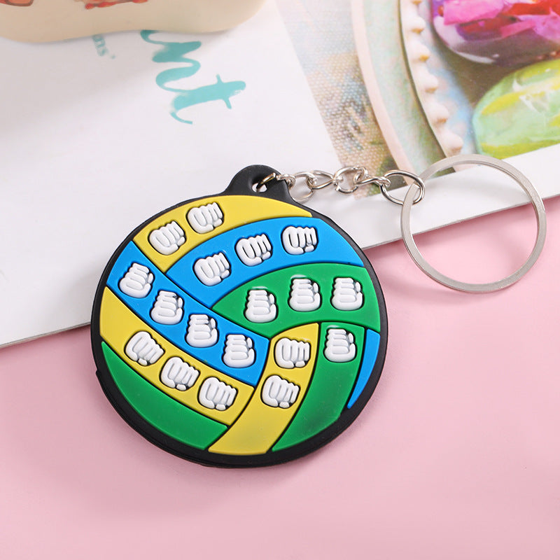 Wholesale Creative PVC football basketball sports goods keychain