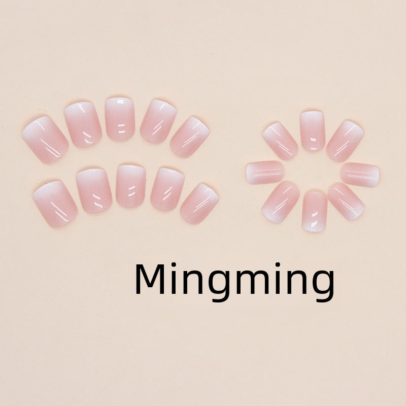 Wholesale Short square pure gradient nail art girl style wear nails