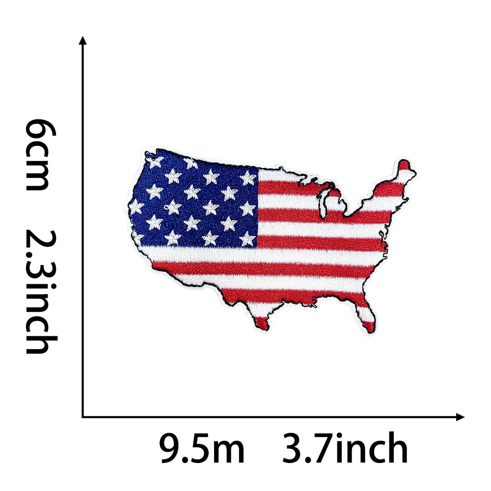 Wholesale 250Th Anniversary USA Independence Day Sequin Patch American Flag Embroidered Iron On DIY Craft Supply Boutique Resale Gift