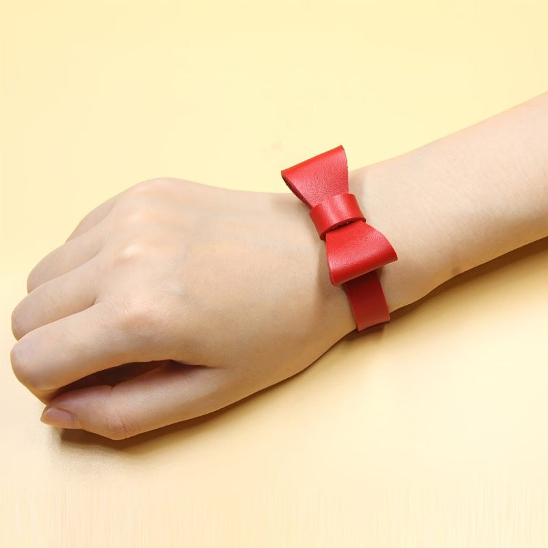 Wholesale PU Leather Bow Bracelet Chic Simple Design Fashion Accessory For Everyday Wear Gift