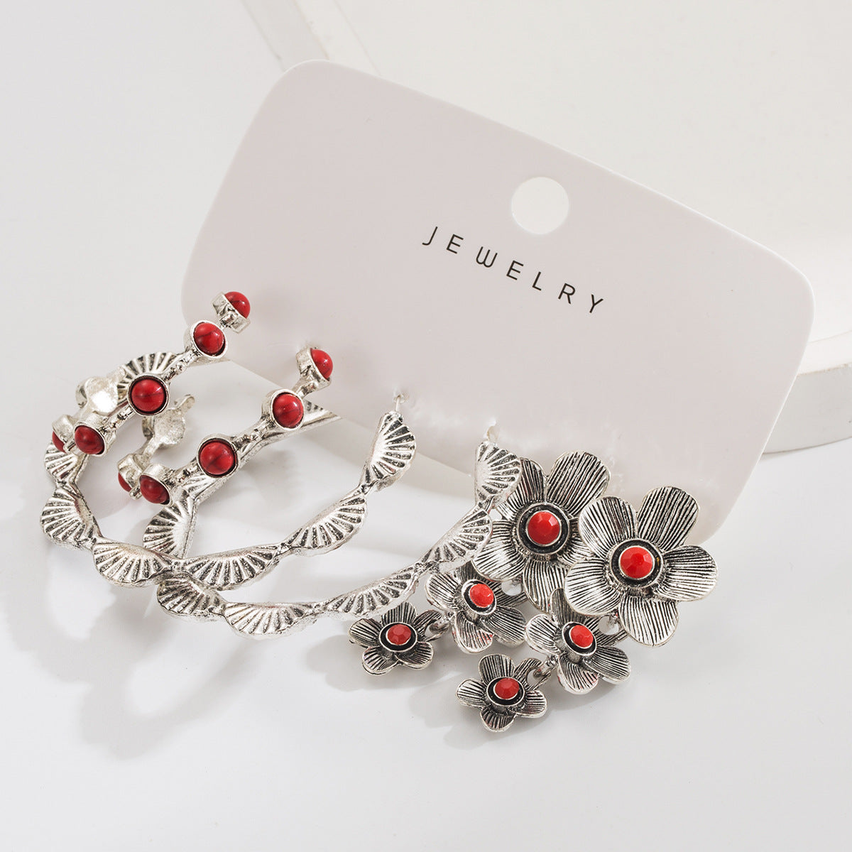 Wholesale Western style red turquoise earring sets